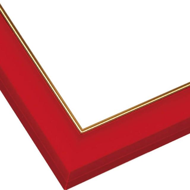 ビバリー 【日本製】 【壁かけひも付】 木製ゴールドモール付パズルフレーム 50×75cm(パネル?10) ファインレッド(赤) 【UVカット仕様/