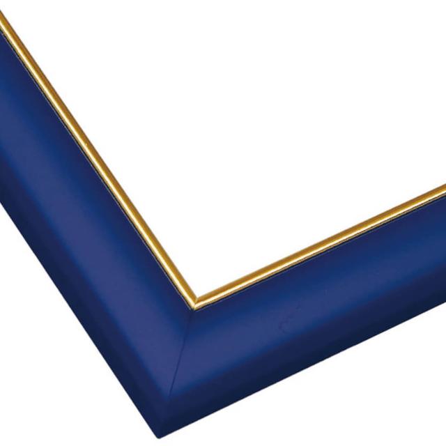 ビバリー 【日本製】 【壁かけひも付】 木製ゴールドモール付パズルフレーム 50×75cm(パネル?10) アースブルー(青) 【UVカット仕様/工