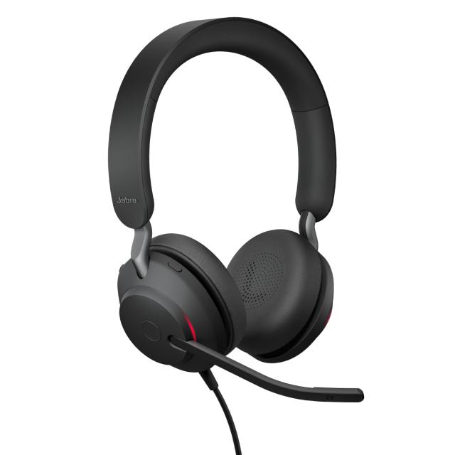 【2025年モデル】Jabra ヘッドセット Evolve2 40 SE UC Stereo USB C/A 両耳 有線 ヘッドホン マイク付き USB-C/USB-A接続 ノイズキャン