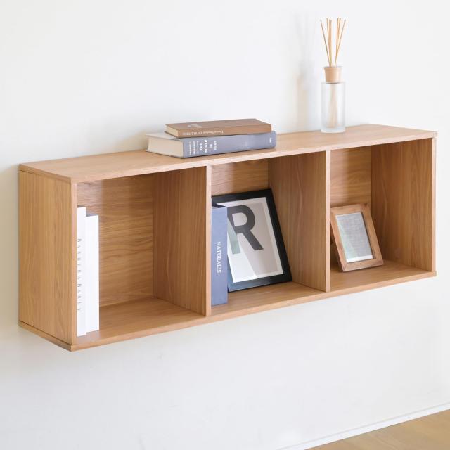 山善(YAMAZEN) ウォールシェルフ 壁掛け棚 A4対応 壁掛け 収納 壁面収納 ラック 棚 幅95×奥行23.5×高さ35cm アートウォールユニット 省