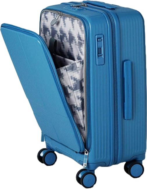 イノベーター スーツケース フロントオープン【38L】 機内持込 3.3kg ブルーシャドー