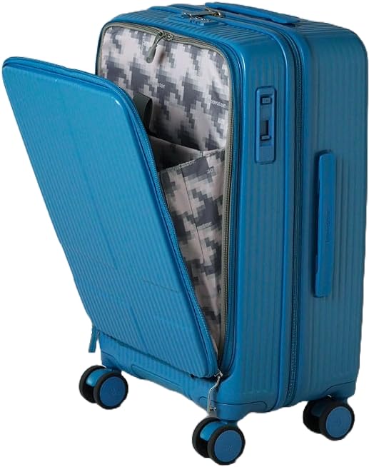 イノベーター スーツケース フロントオープン【55L】 3.9kg ブルーシャドー