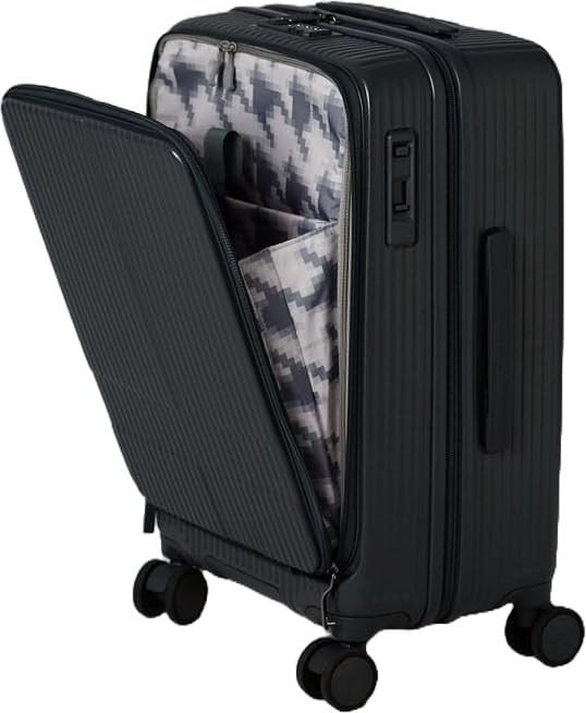 イノベーター スーツケース フロントオープン【38L】 機内持込 3.3kg チャコールグレー