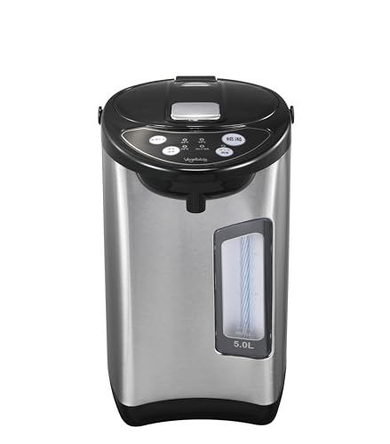 [Vegetable] 電気ポット 大容量 5.0L 省エネ 3段階温度設定 シンプル操作の2WAY給湯 安心・安全構造 360度回転底 空焚き防止 電動給湯ポ