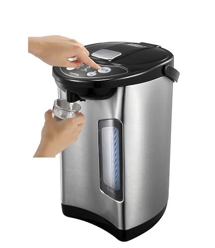 [Vegetable] 電気ポット 大容量 5.0L 省エネ 3段階温度設定 シンプル操作の2WAY給湯 安心・安全構造 360度回転底 空焚き防止 電動給湯ポ