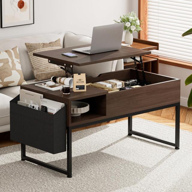 IKIFLY ローテーブル 昇降式 コーヒーテーブル 木製リフティング