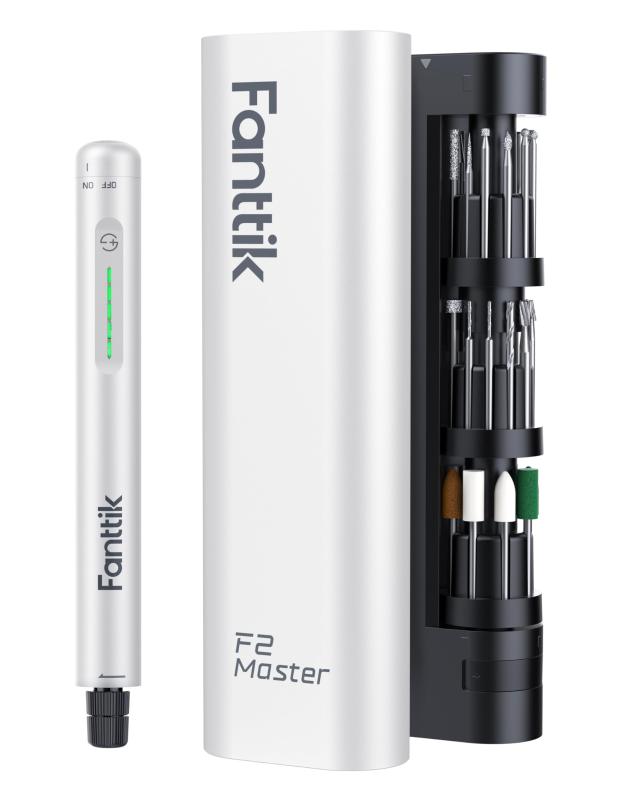 Fanttik F2 Master ミニルーター セット コードレス リューター 25000RPM 5段階変速 ブラシレスモーター搭載 35点ビット付 2.3mm軸 磁気