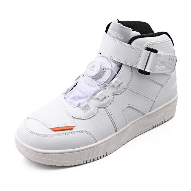 デイトナ バイク用 ライディング シューズ 防水 ハイカット リール D-WPライディングシューズ DS-501 ソリッドホワイト レディース 24.