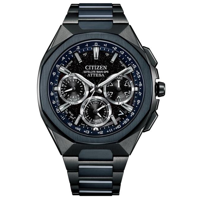[Citizen] 腕時計 アテッサ 光発電エコ・ドライブ GPS 電波時計 防水 限定モデル Blue Universe Collection 黒 青 軽量 CC4106-74E メン