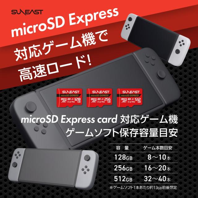SUNEAST microSD Express 256GB 最大読込転送速度890MB/s 最大書込転送