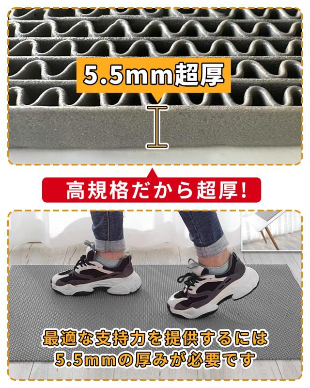 SnailM-JOY 滑り止めマット 高規格5.5mm厚 PVC材質 滑り止めシート 浴室 お風呂 浴槽内 屋外 業務用 プールマット 浴場 温泉 介護 玄関_1