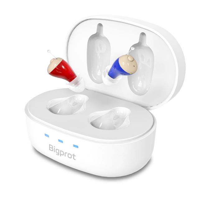 【2025年最新モデル・簡単操作】Bigprot 充電式集音器，軽量設計で快適な着け心地／目立ちにくいデザイン／約30倍音を拡張／4段階音量調