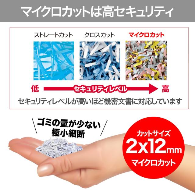 GBC スーパーサイレントマイクロカットシュレッダー A4 最大7枚細断 ホワイト A3809M-AZ