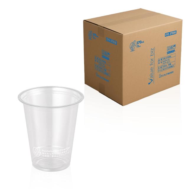 【ケース販売】サンナップ 92口径 クリアーカップ 単品 370ml 12oz 1000個(50個×20パック) 日本製 【 カフェ テイクアウト アイスコーヒ