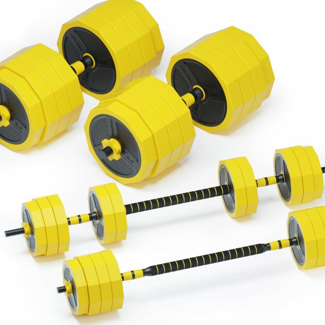 PROIRON ダンベル 可変式 40kg 2 in 1 2個セット コネクション・チューブ（延長用シャフト）dumbbell でバーベルにもなれるダンベル ホー