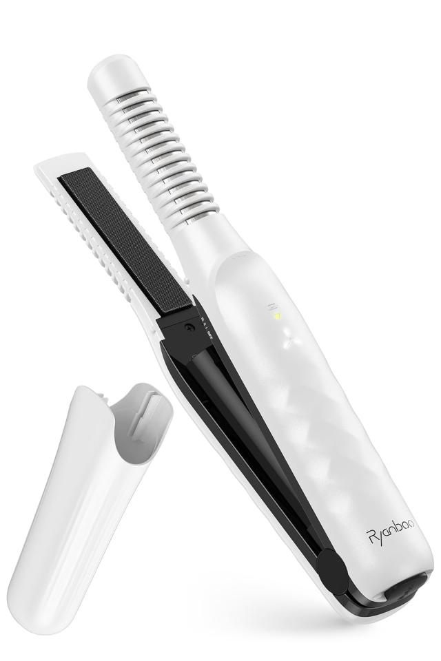 Ryanboo コードレスヘアアイロン【機内持ち込み可能・水蒸気爆発を起こさない】USB充電式ヘアアイロン コードレス ミニ｜MAX 200℃・3段