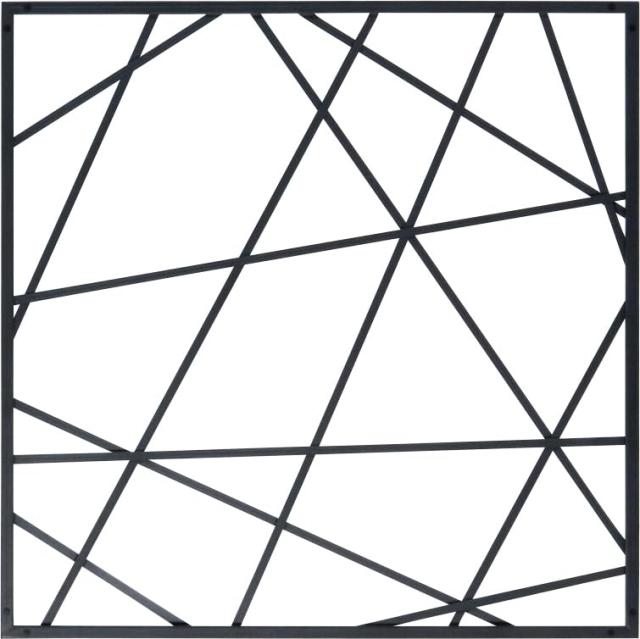 タカショー フェンス ガディス アルミフェンス クロス 1枚 W90×H90cm チャコールグレー アルミ製 斜め格子 組み合わせ 簡単組立 HEX-FC9