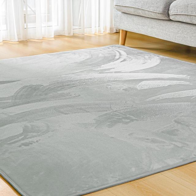 カーペット ラグマット 200×300CM 厚手14mm 低反発 防音 洗える 滑り止め付 ベッド暖房 ホットカーペット対応 防ダニ 抗菌 撥水加工 ふ