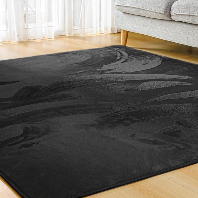 カーペット ラグマット 200×300CM 厚手 低反発 防音 洗える 滑り止め付 ベッド暖房 ホットカーペット対応 防ダニ 抗菌 撥水加工 ふんわ