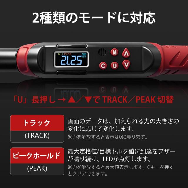 デジタルトルクレンチ 1/2インチ 10〜200N・m 高精度±2％ 差込角12.7mm タイヤ交換 自動車整備用_1