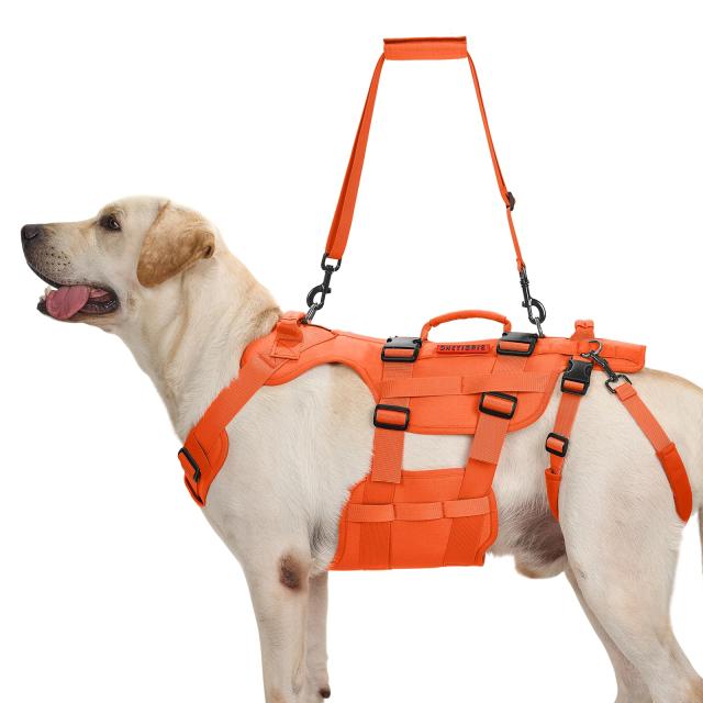 OneTigris ハーネス 犬 介護 歩行補助 介護ハーネス犬 介護用品 お散歩 訓練 調整可能 胴体用 1000Dメッシュナイロン 高い通気性 安定性