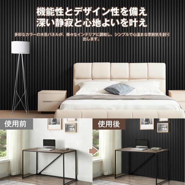 YOPIN 吸音材 90×60cm 木製 吸音パネル 防音シート 防音材 壁 騒音対策 室内装飾 手軽にDIY ウッドパネル 壁 難燃 保温 断熱 遮音 防音_1