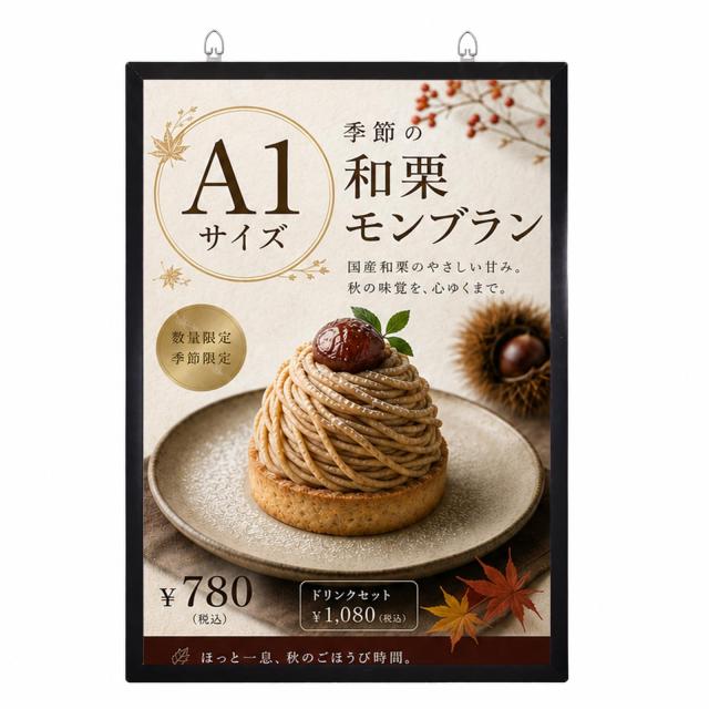 LED看板 A1サイズ 壁掛け式 ポスターフレーム 薄型 バックライト式 屋内用 電飾看板 店舗看板