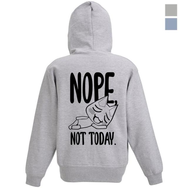 【新品/公式】どこでもいっしょ_Sサイズ_今日はいいや ジップパーカー/MIX GRAY 公式グッズ colleize 公式ライセンス