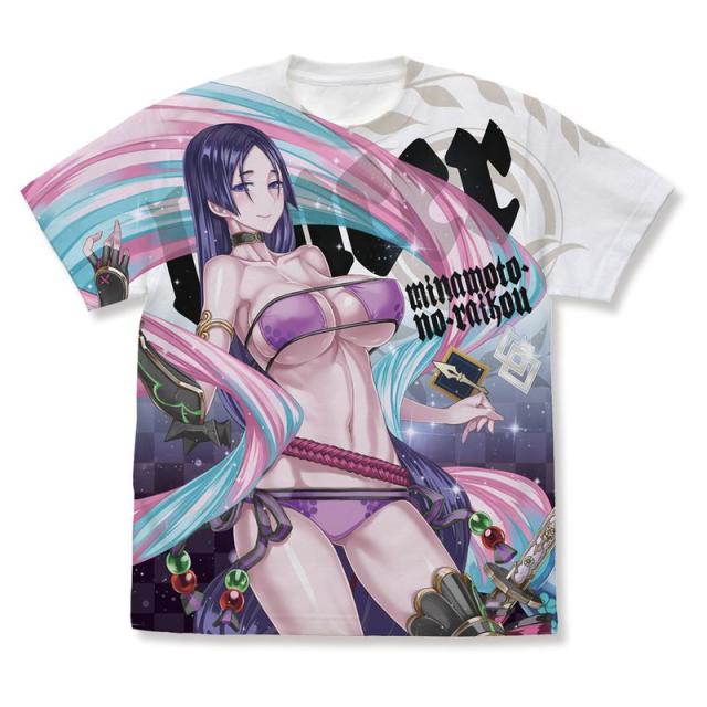 【新品/公式】Fate/Grand Order_XLサイズ_ランサー/源頼光 フルグラフィックTシャツ/WHITE- 公式グッズ colleize 公式ライセンス