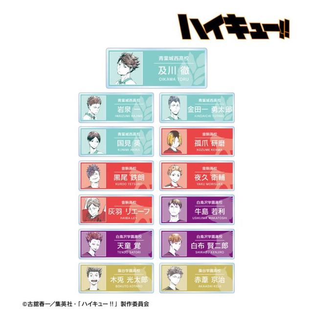 【新品/公式】ハイキュー!!_トレーディング Ani-Art 第1弾 アクリルネームプレート ver.B(単位/BOX)【コンプリートBOX】 公式グッズ colleize 公式ライセンス