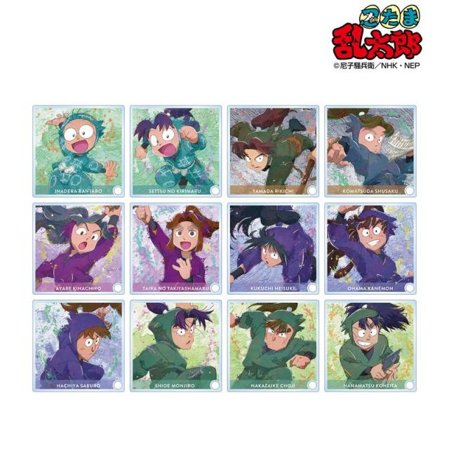 【新品/公式】忍たま乱太郎_トレーディング grunge CANVAS アクリルスタンドパネル ver.A(単位/BOX)【コンプリートBOX/12パック入り】 公式グッズ colleize 公式ライセンス