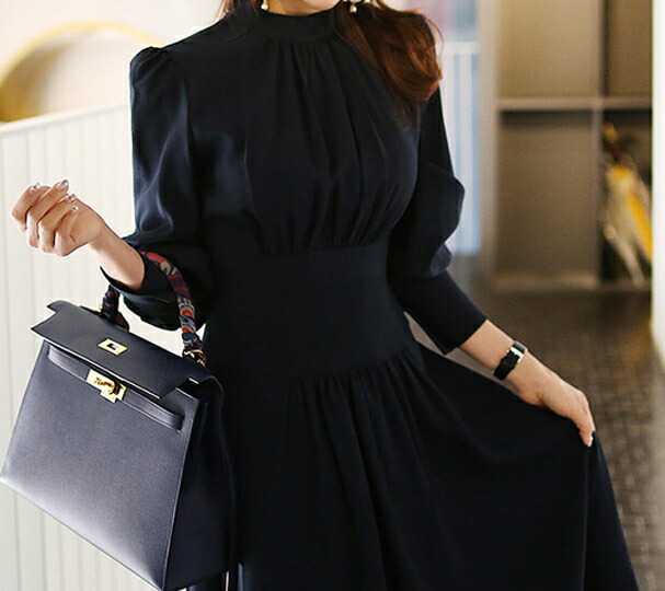 太めの切り替えでスタイルアップ効果バツグン♪パフスリーブ プチ