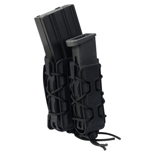 HSGI ライフル&amp;拳銃用マグポーチ TACO V2 ダブルデッカー M4/AK/7.62mm/9mm/45口径 ポリマー 16DD01 [ ブラック ][16dd01bk]