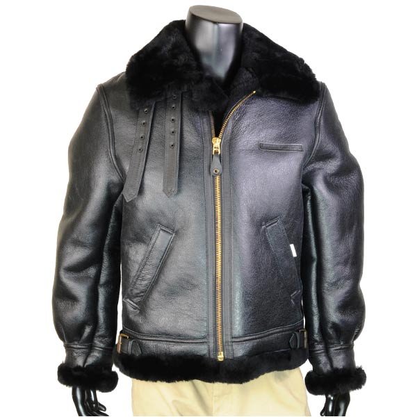 AVIREX B-3 フライトジャケット ムートン ブラック [ 46サイズ ][411371]