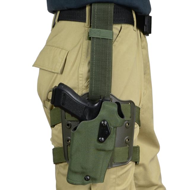 SAFARILAND レッグホルスター ALS Glock17/22他 X300/TLR1 Docter ドットサイト／ライト対応 右利き 6354DO-832 [ レンジャーグリーン ][6354do832731]
