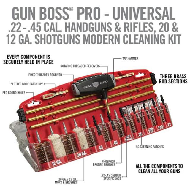 Real Avid クリーニングキット Gun Boss Pro Univ 多口径対応 AVGBPROU[bavgbprour]