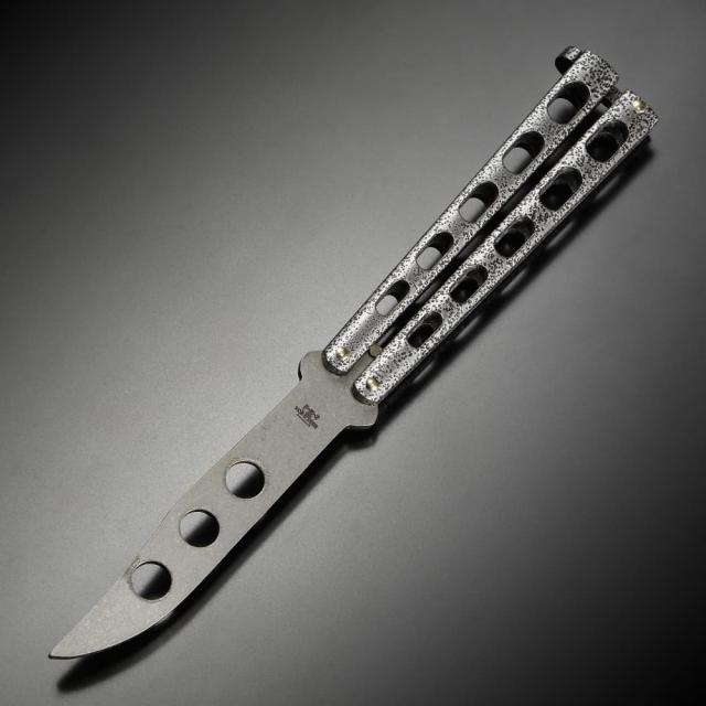 Bear&amp;Son トレーニングナイフ 練習用 バタフライ型 ロング [ シルバー ][bc114tr]