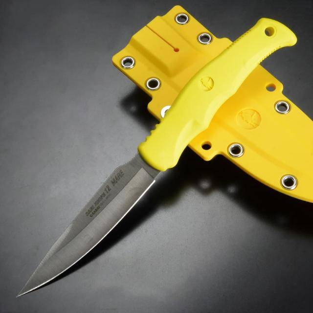G・SAKAI アウトドアナイフ サビナイフ12 MARE 直刃 シース付属 [ イエロー ][g11485]