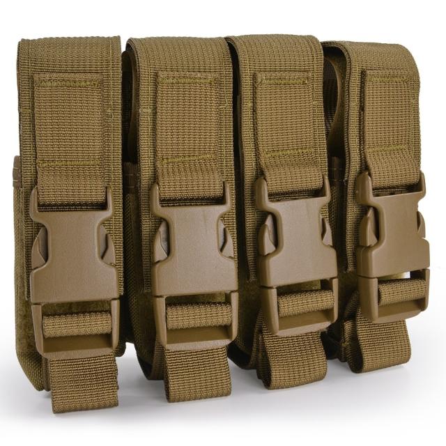 High Speed Gear ピストルマガジンポーチ 9mm/45口径 フラップ付き クアッド 12PM04 [ コヨーテブラウン ][hsg12pm04cb]