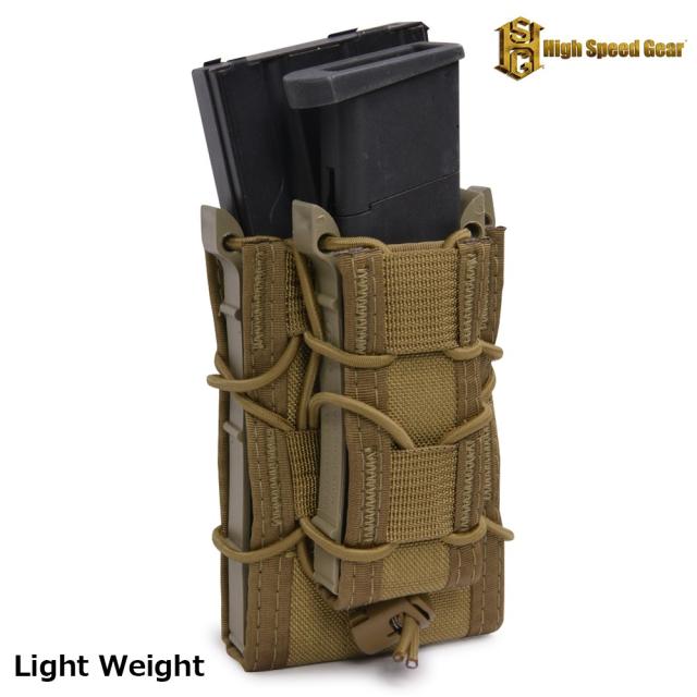 High Speed Gear ライフル&amp;拳銃用マグポーチ TACO LT ダブルデッカー M4/AK/7.62mm/9mm/45口径 軽量 17DD00 [ コヨーテブラウン ][hsg17dd00cb]