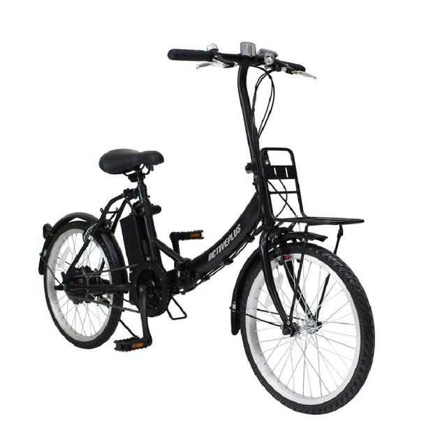 [直送 代引き不可]ACTIVEPLUS 折り畳み自転車 ノーパンク電動アシストFDB20EB 20インチタイヤ MG-AP20EBN[mgap20ebn]