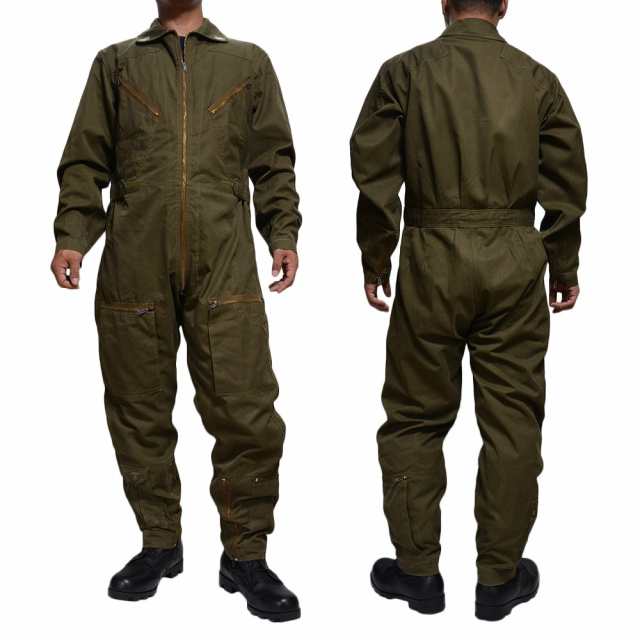 イタリア軍放出品 フライトスーツ 空軍 つなぎ 飛行服 OD [ 50 / 可