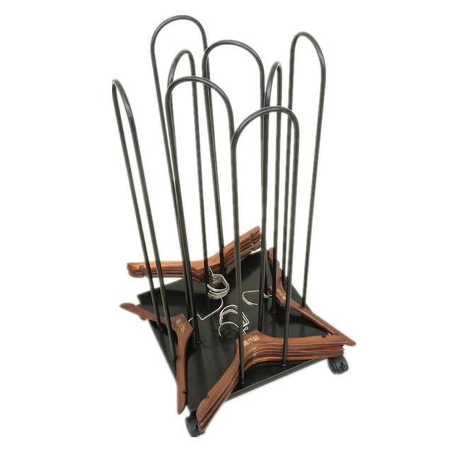 ハンガー収納カート キャスター付き 組み立て式 ハンガーストッカー スチール製 店舗用品[ra09134]