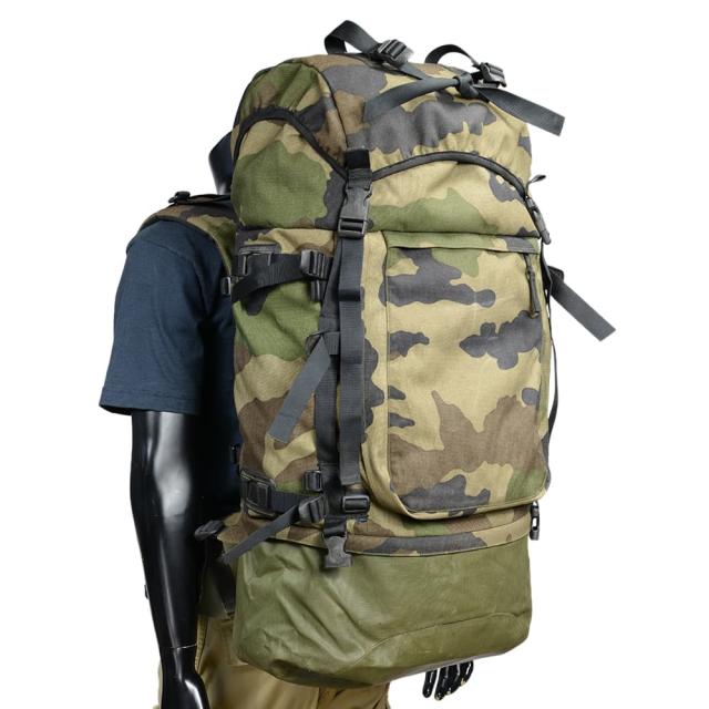 フランス軍放出品 F-2バックパック 90L CCE迷彩 [ ブラックストラップ / ボトムストラップなし ][ra10165]
