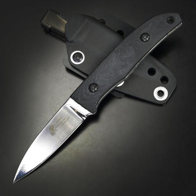 makkari knives アウトドアナイフ 間狩純平作 ケーパー 直刃 フルタング 樹脂製シース付属 ステンレスブレード [ra19221]