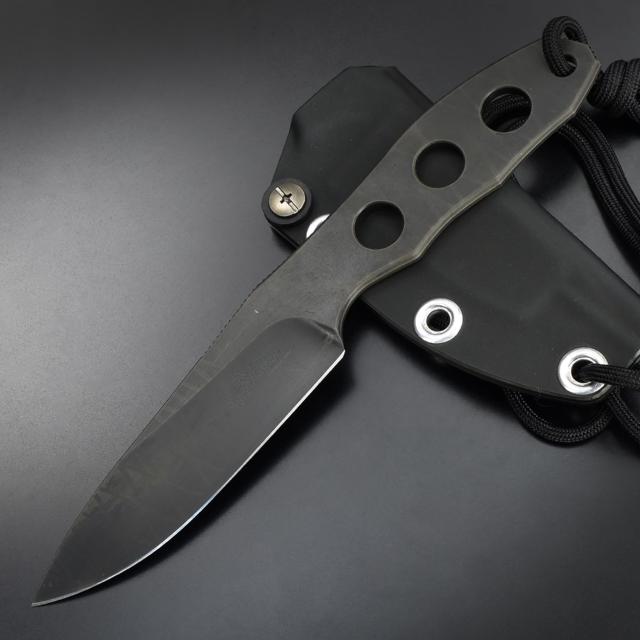 Makkari knives スケルトンナイフ 間狩純平作 ラプトルドロップ 樹脂製シース付き [ 黒ブレード / 黒 ][ra19399]