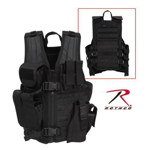 Rothco タクティカルベスト 子ども用 クロスドロー [ ブラック ][ro5593]の通販は 11,201円