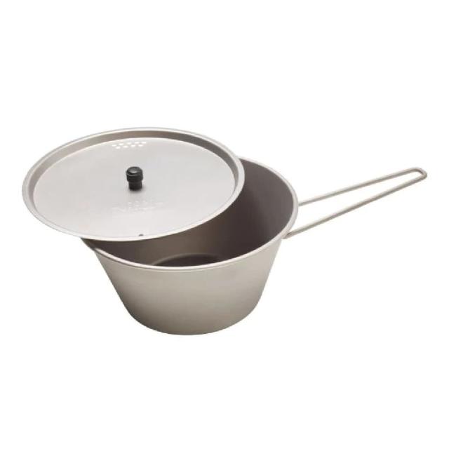 VARGO チタニウムシェラカップマグナ 容量900ml 蓋付き 折り畳みハンドル 軽量 チタン製 T-310[vr310]