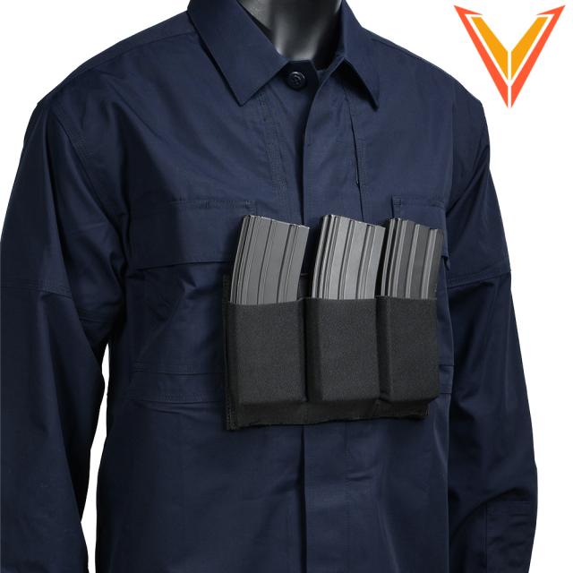 VELOCITY SYSTEMS マグネティックプラカード 5.56mm トリプルマグポーチ 磁石式 [ ブラック ][vsemt556elb]