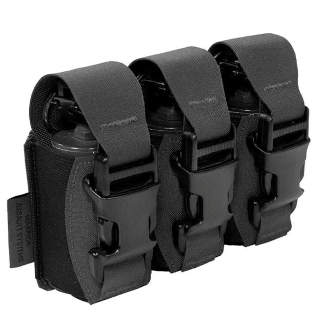 Warrior Assault Systems フラッシュバンポーチ 40mm 三個用 レーザーカット W-LC-T40-FBP [ ブラック ][wlct40fbpblk]